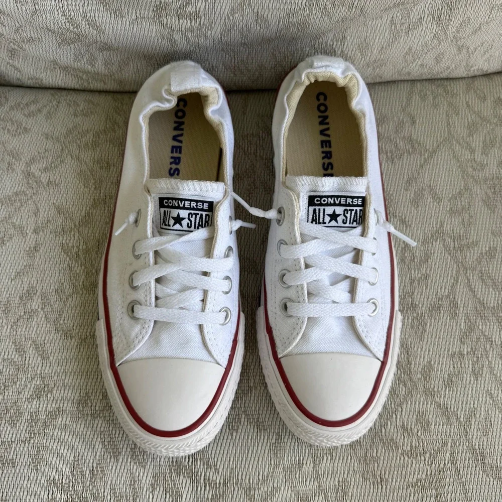 Converse Chuck Taylor All Star Shoreline White Slip On Sneakers Women's 7.5 NWOT